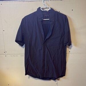 Men's Dark Blue Short Sleeve Shirt